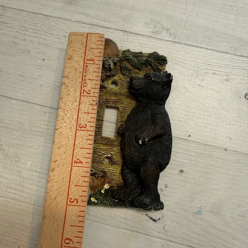 RESIN light SWITCH PLATE Bear Canoe Squirrel Paddles